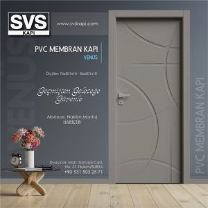 PVC Membran Kapı Venüs (Gri) | SVS Kapı Bursa