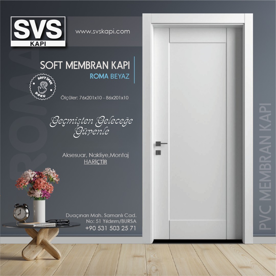 Soft Membran Kapı Roma (Beyaz) | SVS Kapı Bursa