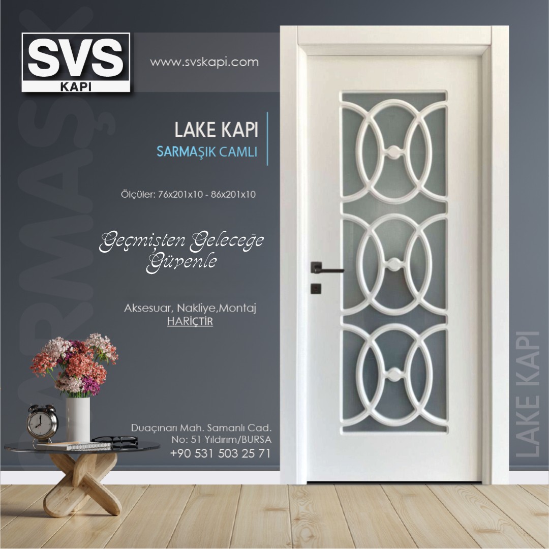 Lake Kapı Sarmaşık Camlı (Beyaz) | SVS Kapı Bursa